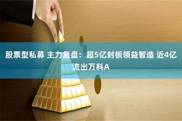 股票型私募 主力复盘：超5亿封板领益智造 近4亿流出万科A